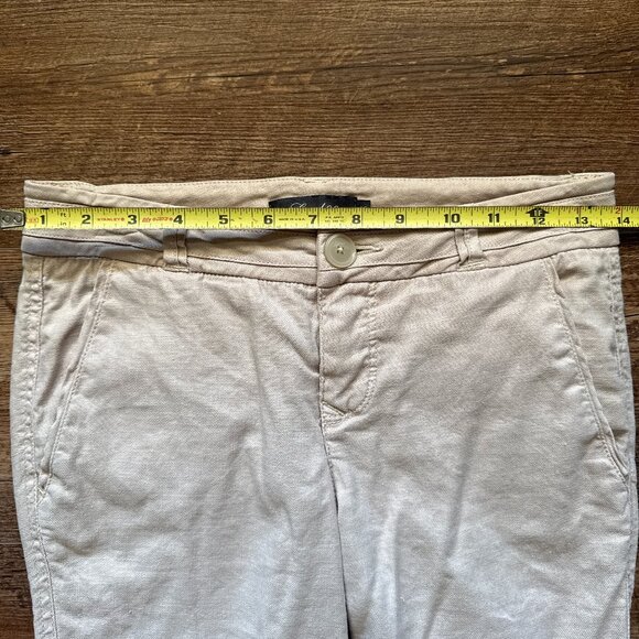 Level 99 Khaki Linen blend bootcut pants Size 25 - Picture 5 of 12